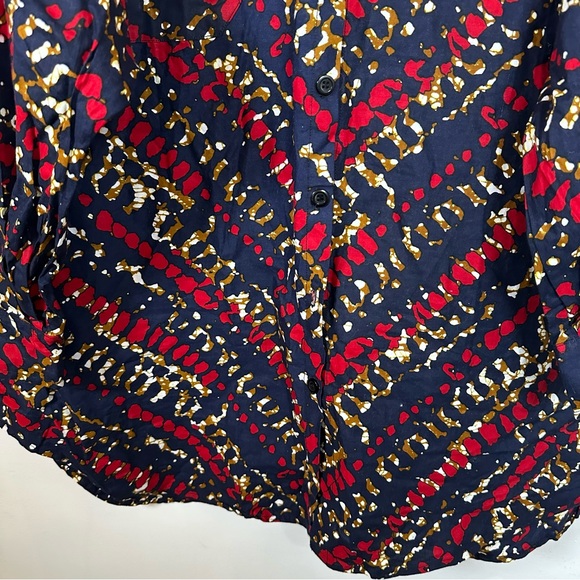 Grass-fields Womens Tunic Kaftan African Print Shirt Dress Oversized Size 18 - Picture 6 of 16